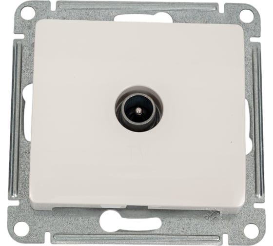 TV розетка Systeme Electric Glossa Молочная оконечная 1DB GSL000991 1