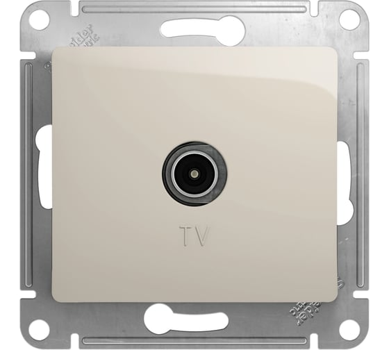 TV розетка Systeme Electric Glossa Молочная оконечная 1DB GSL000991 1