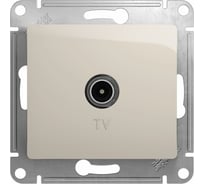 TV розетка Systeme Electric Glossa Молочная проходная 4DB SE GSL000992