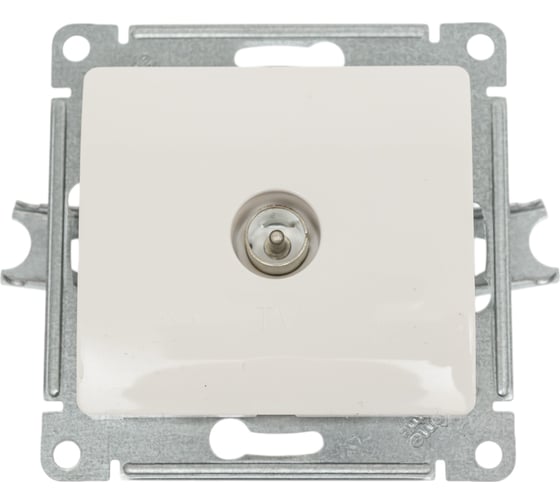 TV розетка Systeme Electric Glossa Молочная, механизм SE GSL000993
