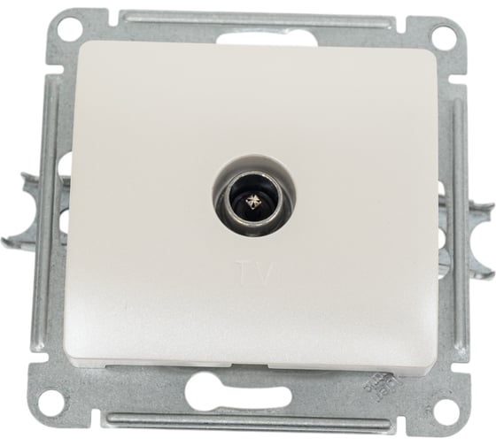 TV розетка Systeme Electric Glossa Перламутр проходная 4DB SE GSL000692