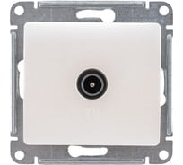TV розетка Systeme Electric Glossa Перламутр оконечная 1DB SE GSL000691