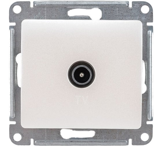 TV розетка Systeme Electric Glossa Перламутр оконечная 1DB SE GSL000691 1