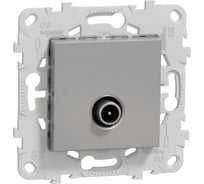 TV розетка Systeme Electric Unica New Алюминий, проходная NU546330