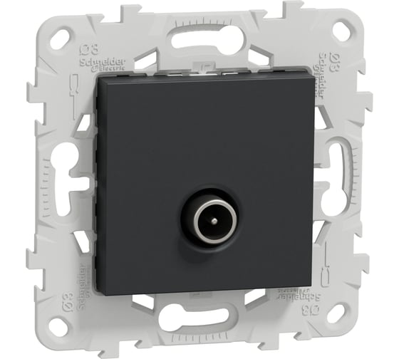 TV розетка Systeme Electric Unica New Антрацит, оконечная NU546454