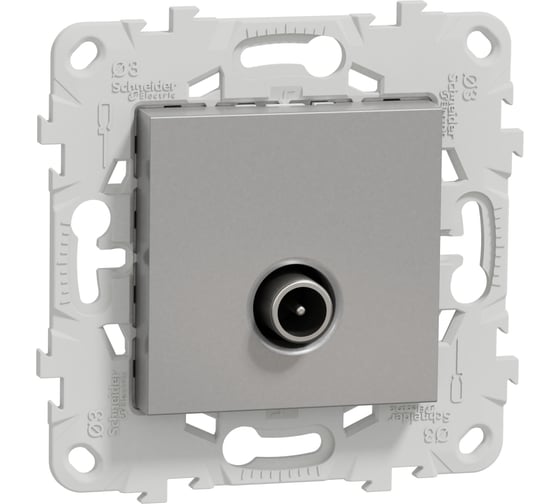 TV розетка Systeme Electric Unica New Алюминий, оконечная NU546430