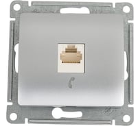 Телефонная розетка Systeme Electric Glossa Алюминий RJ11 SE GSL000381T
