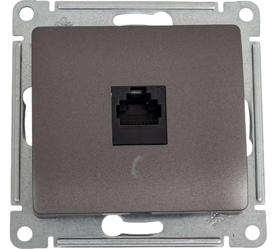 Телефонная розетка Systeme Electric Glossa Графит RJ11 SE GSL001381T 1