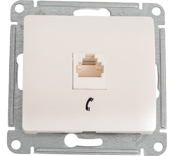 Телефонная розетка Systeme Electric Glossa Перламутр RJ11 SE GSL000681T 1