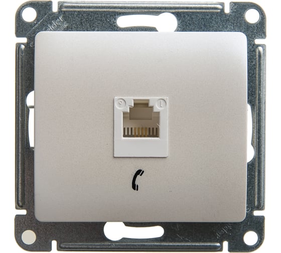 Телефонная розетка Systeme Electric Glossa Перламутр RJ11 SE GSL000681T
