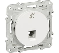 Телефонная розетка Systeme Electric Odace Белый RJ12 6 контактов SE S52R497
