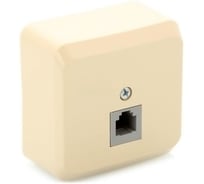 Телефонная розетка Systeme Electric Этюд наружная Крем 1-ая SE TELA-001K