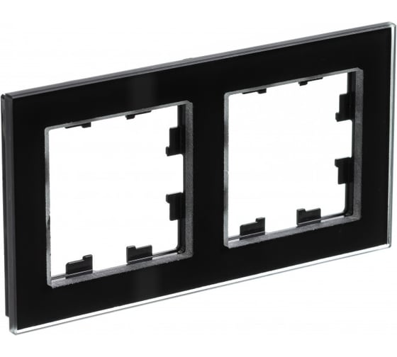 2-местная рамка Systeme Electric AtlasDesign NATURE стекло черный ATN321002