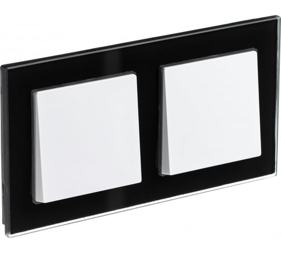 2-местная рамка Systeme Electric AtlasDesign NATURE стекло черный ATN321002
