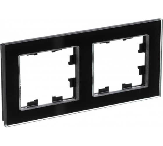 2-местная рамка Systeme Electric AtlasDesign NATURE стекло черный ATN321002