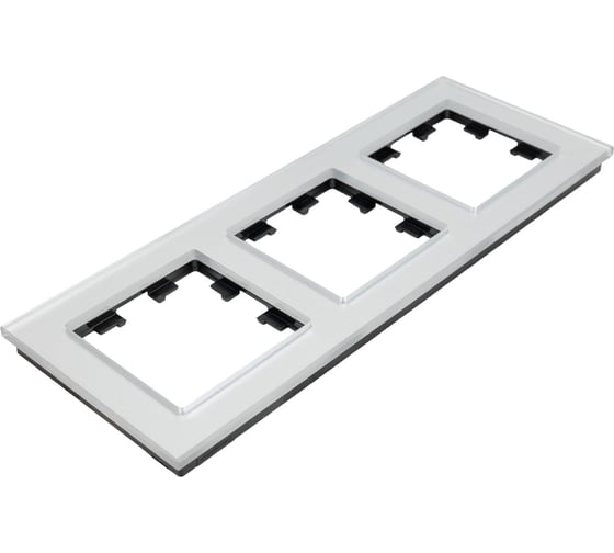 3-местная рамка Systeme Electric AtlasDesign NATURE стекло алюминий ATN320303