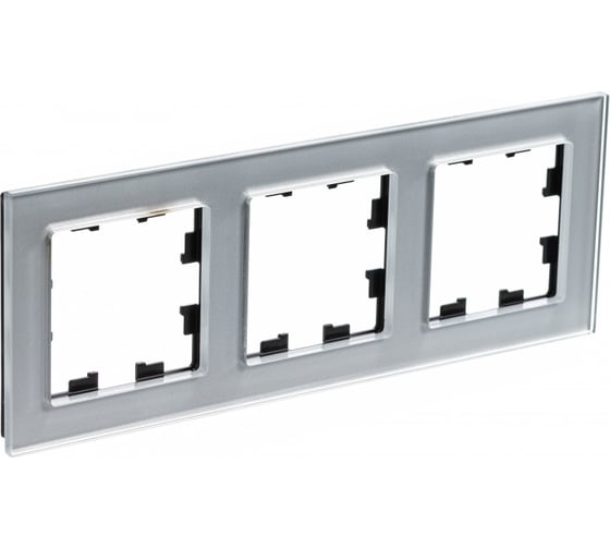 3-местная рамка Systeme Electric AtlasDesign NATURE стекло алюминий ATN320303