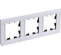 3-местная рамка Systeme Electric AtlasDesign NATURE стекло белый ATN320103