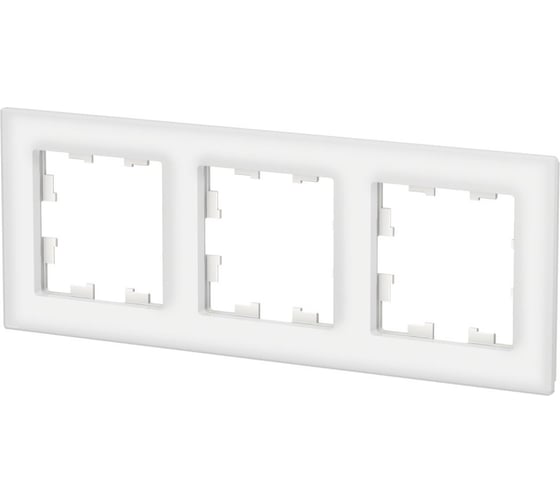 3-местная рамка Systeme Electric AtlasDesign NATURE стекло белый ATN320103
