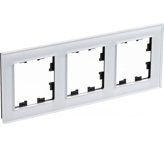 3-местная рамка Systeme Electric AtlasDesign NATURE стекло белый ATN320103