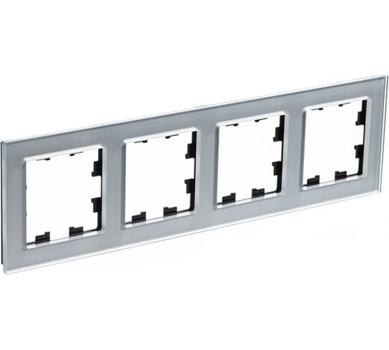 4-местная рамка Systeme Electric AtlasDesign NATURE стекло алюминий ATN320304