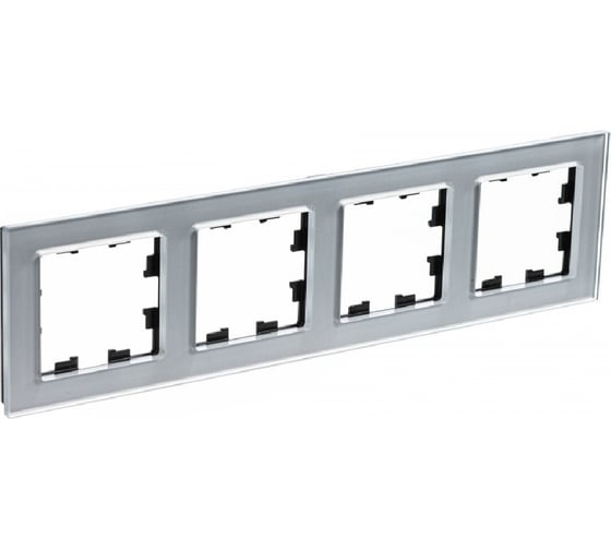 4-местная рамка Systeme Electric AtlasDesign NATURE стекло алюминий ATN320304