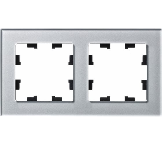 2-местная рамка Systeme Electric AtlasDesign NATURE стекло алюминий ATN320302