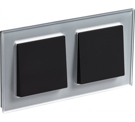 2-местная рамка Systeme Electric AtlasDesign NATURE стекло алюминий ATN320302