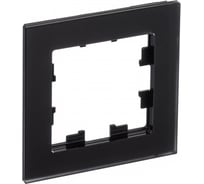 1-местная рамка Systeme Electric AtlasDesign NATURE матовое стекло черный ATN331001