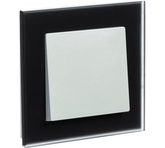 1-местная рамка Systeme Electric AtlasDesign NATURE матовое стекло черный ATN331001