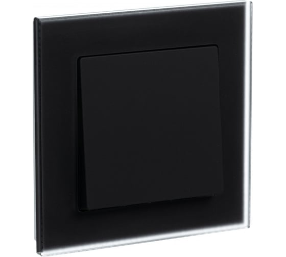 1-местная рамка Systeme Electric AtlasDesign NATURE матовое стекло черный ATN331001