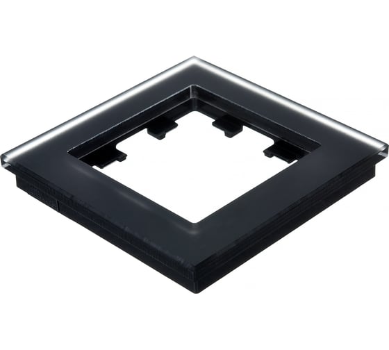 1-местная рамка Systeme Electric AtlasDesign NATURE матовое стекло черный ATN331001