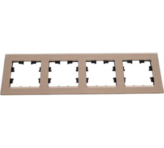 4-местная рамка Systeme Electric AtlasDesign NATURE стекло шампань ATN320504 1