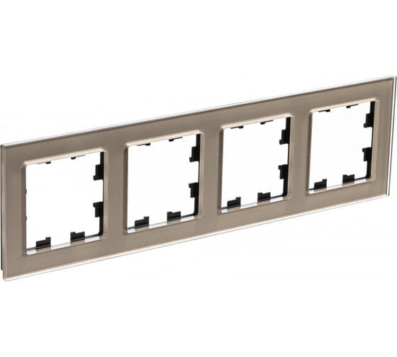 4-местная рамка Systeme Electric AtlasDesign NATURE стекло шампань ATN320504
