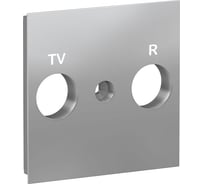 Лицевая панель TV/FM розетки Systeme Electric Unica New, алюминий NU944030