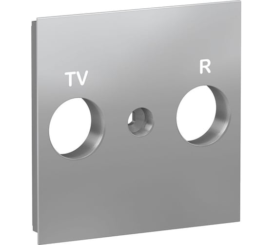 Лицевая панель TV/FM розетки Systeme Electric Unica New, алюминий NU944030 1