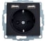 Розетка 16А с 2 USB A+A Systeme Electric AtlasDesign Карбон 5В/2,4А, 2х5В/1,2 А ATN001030 1