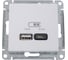 Розетка USB A+С Systeme Electric AtlasDesign Белый 5В/2,4 А, 2х5В/1,2 А ATN000139 1