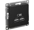 2-местная USB розетка Systeme Electric AtlasDesign Карбон 5В, 2,1 А ATN001033 1