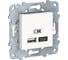 2-местная USB розетка Systeme Electric UNICA NEW тип А+С, 5 В, 2400 мА, белый NU501818 1