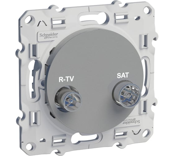 Оконечная розетка Systeme Electric Odace Алюминий R-TV/SAT SE S53R455