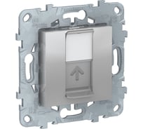 Лицевая панель RJ45 Systeme Electric Unica New KEYSTONE/SYSTIMAX, алюминий NU546130