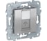 Лицевая панель RJ45 Systeme Electric Unica New KEYSTONE/SYSTIMAX, алюминий NU546130 1