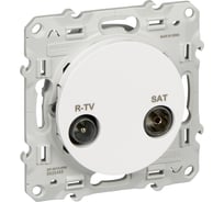 Розетка Systeme Electric Odace Белый R-TV/SAT оконечная SE S52R455