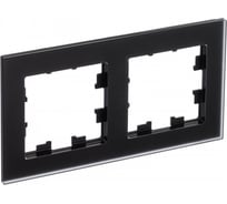 2-местная рамка Systeme Electric AtlasDesign NATURE матоваое стекло черный ATN331002