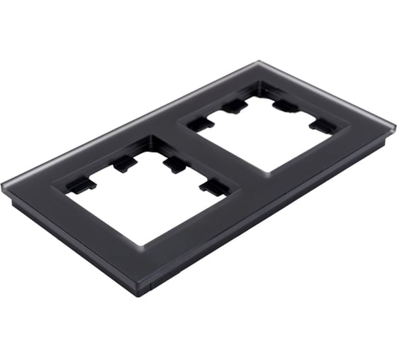 2-местная рамка Systeme Electric AtlasDesign NATURE матоваое стекло черный ATN331002