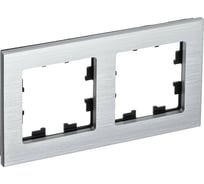 2-местная рамка Systeme Electric AtlasDesign NATURE металл серебро ATN312102