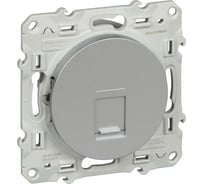 Компьютерная розетка Systeme Electric Odace Алюминий RJ45 кат.5Е UTP infraplus SE S53R471