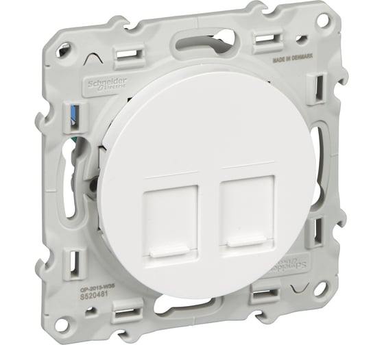 Компьютерная розетка Systeme Electric Odace Белый 2-ая RJ45 кат.5 SE S52R481 1