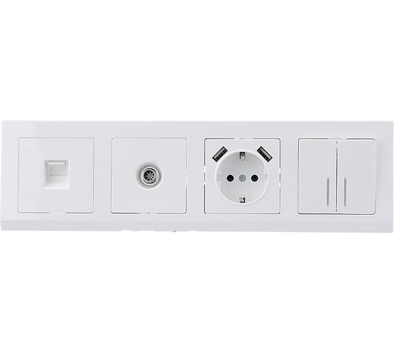 Рамка на 4 поста WERKEL W0041801 Stark белый a050914
